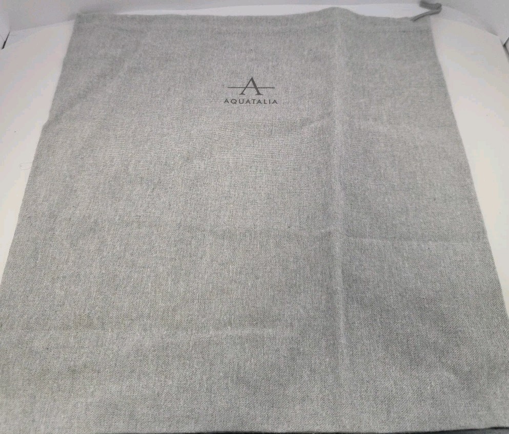 Authentic Aquatalia Storage Drawstring Dust Bag Cotton Gray