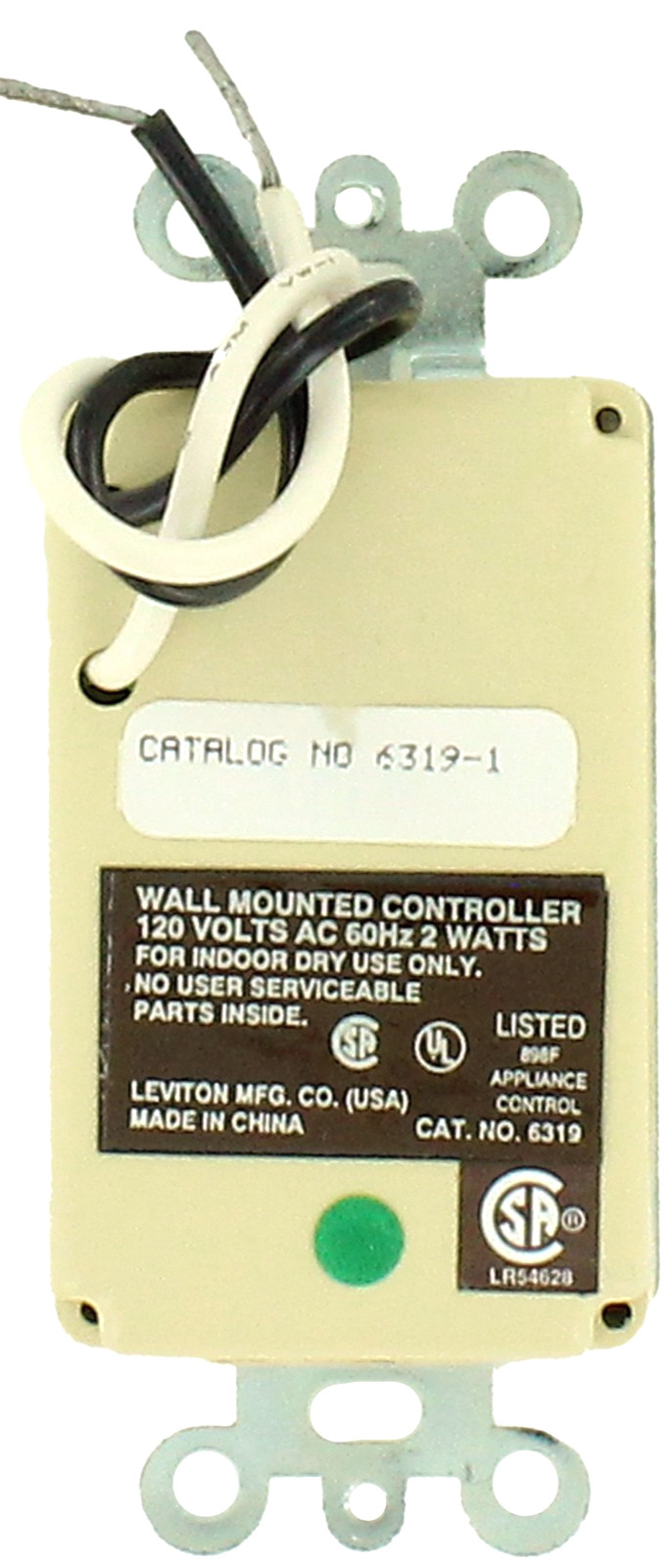Leviton 6319-1 Ivory Decora Area Controller Single Code On/Off Switch New