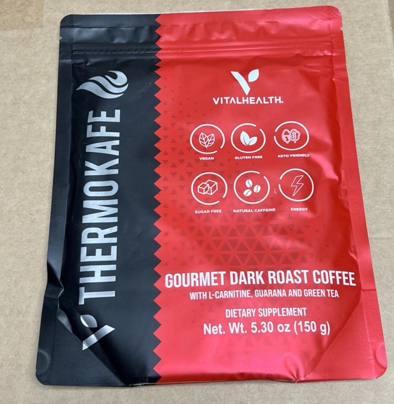 Vital Health V-THERMOKAFE Gourmet Dark Roast Coffee Weightloss Energy NIB