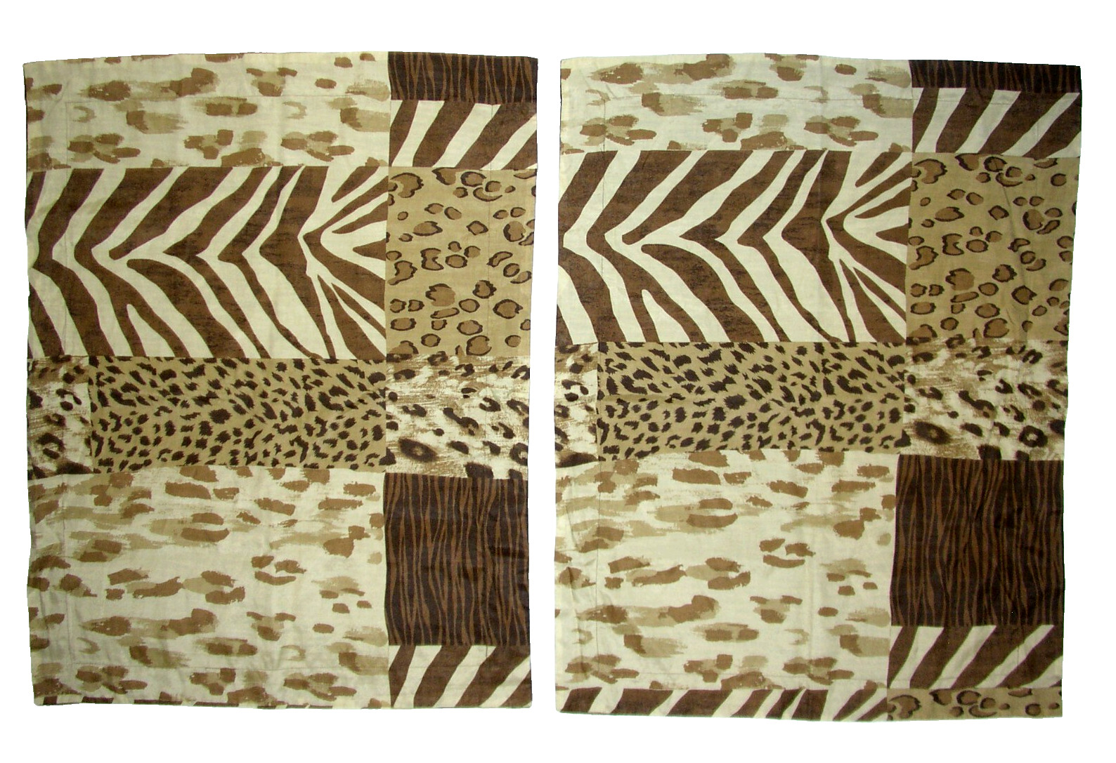 NEW 2-PC Standard Sham Set Cotton Blend Side Opening Animal Print NWOP