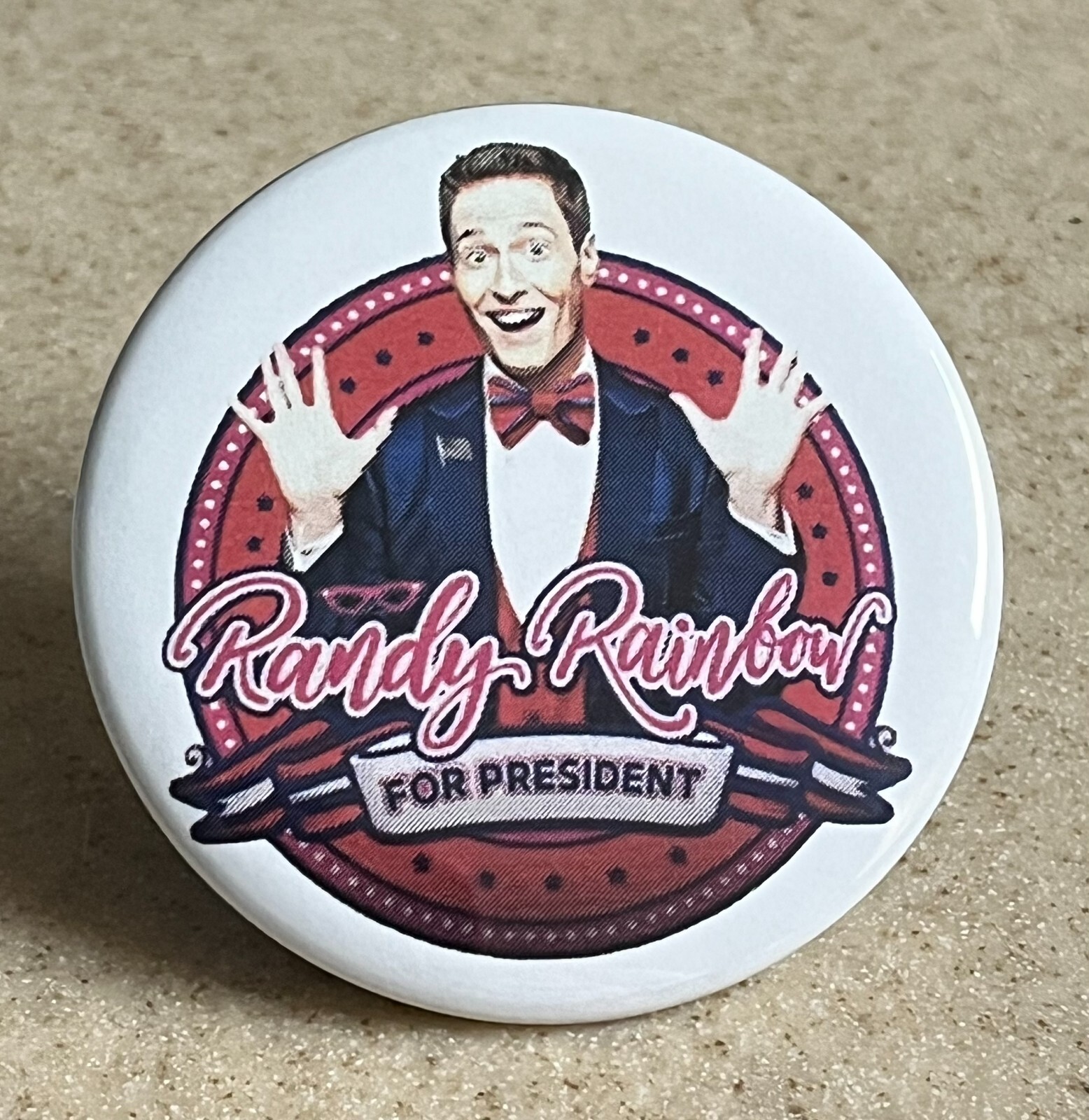 Randy Rainbow Pin-Back, 2 1/4 inch