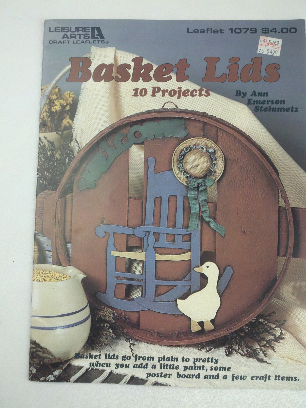 Leisure Arts Basket Lids 10 Projects by Ann Emerson Steinmetz