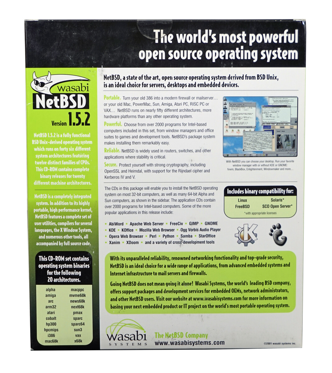 NetBSD version 1.5.2 - 5 CD Set - Portable, Powerful, Reliable, Secure
