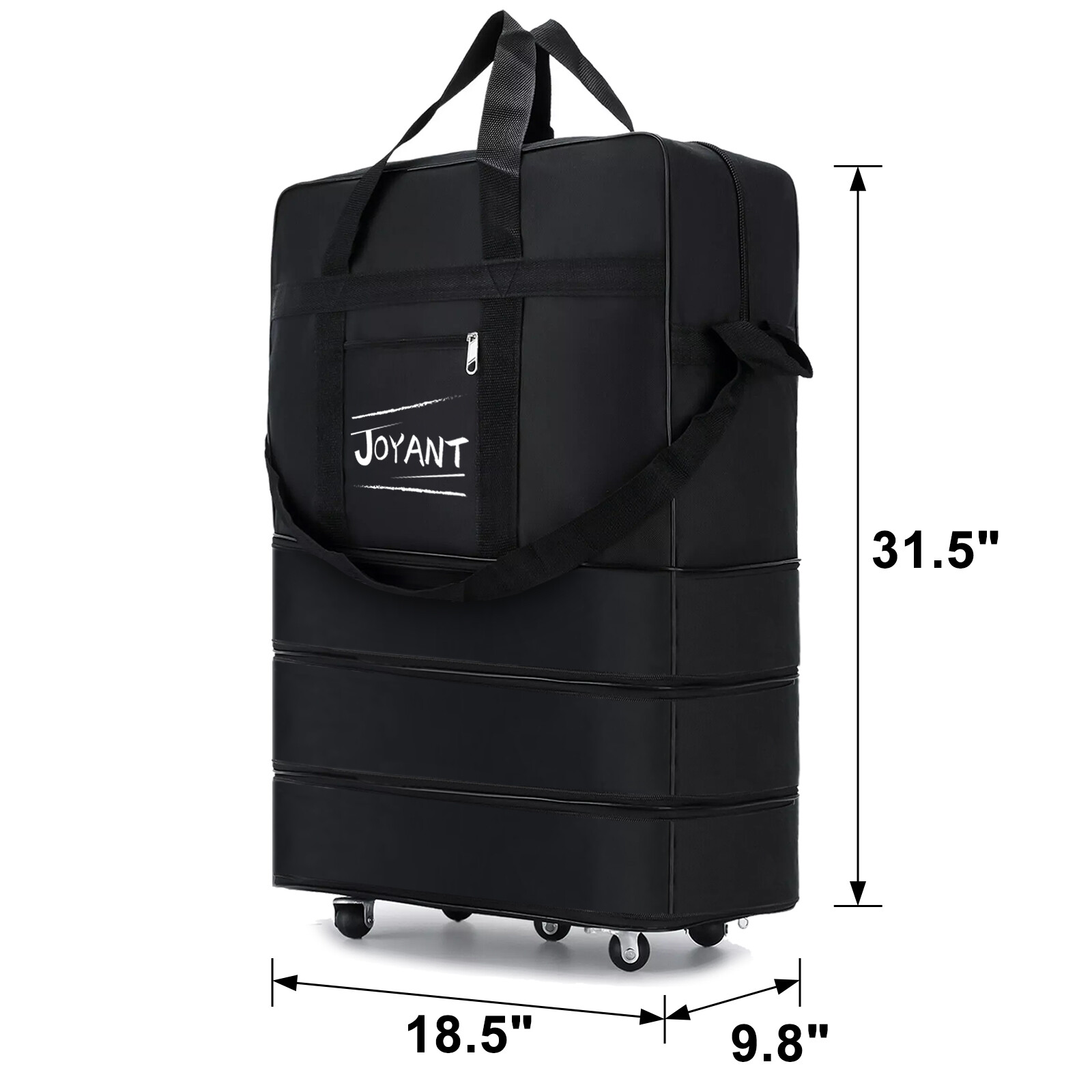Expandable Rolling Duffle Bag Wheeled Luggage Foldable Suitcase 32" 42"