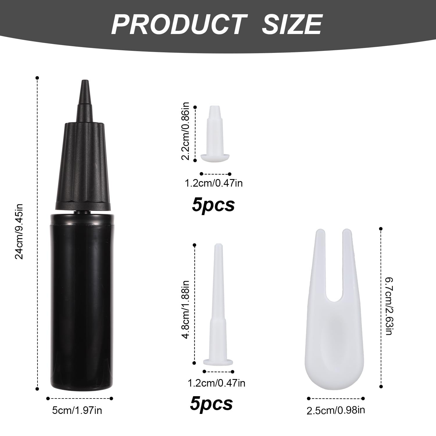 Hand Pump for Exercise Ball with Plug Replacement Kit Yoga Ball Inflator