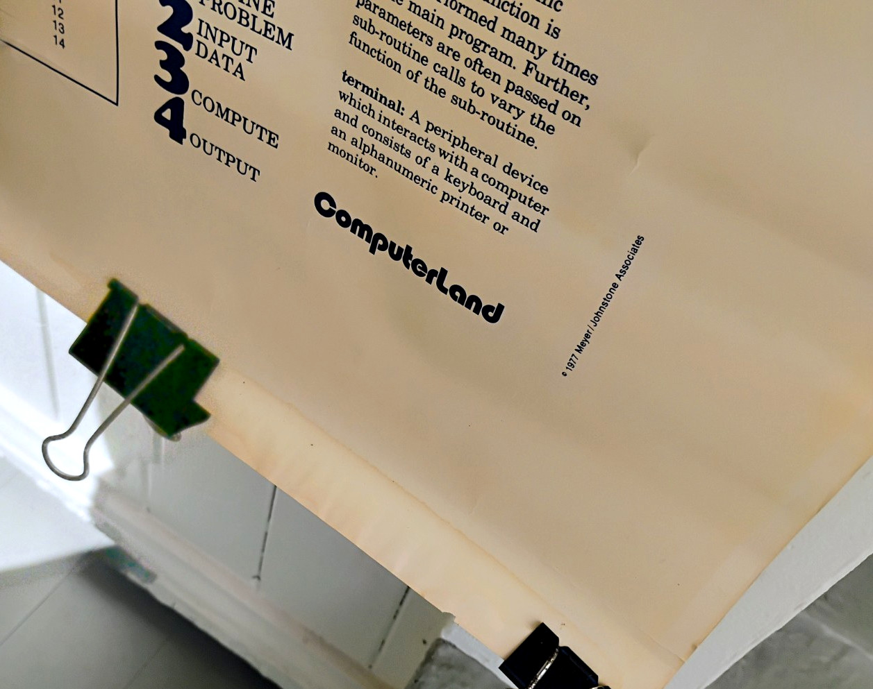 Vtg 1977 ComputerLand microcomputer terminology Promo Poster RARE!!!