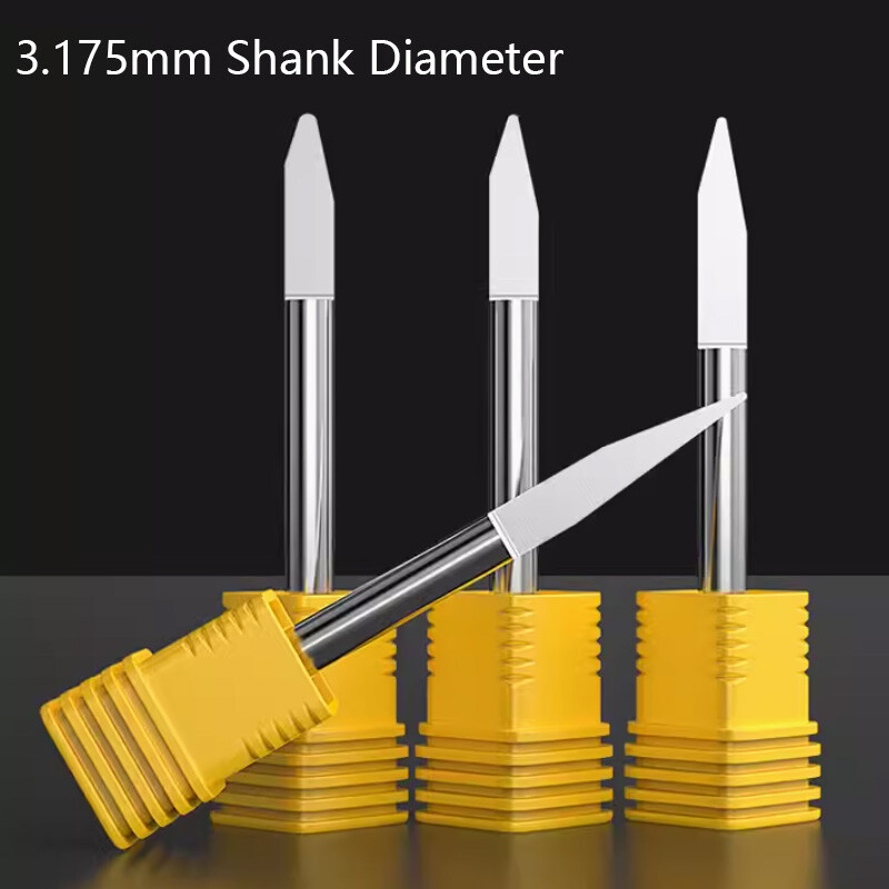 3.175mm Carbide V Shape Router Bit Milling Cutter CNC Engraving Relief Tool New