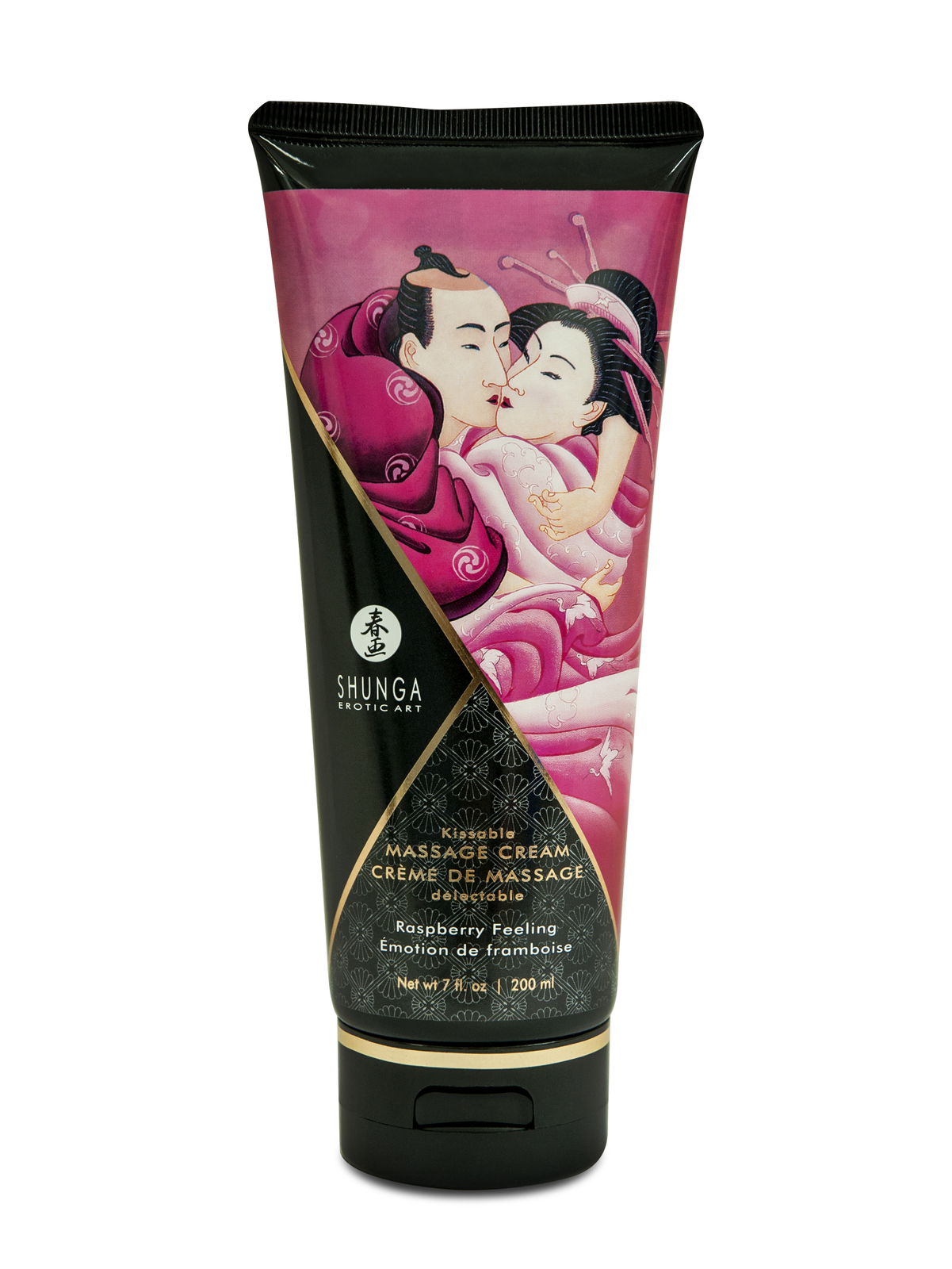 Shunga - Kissable Massage Cream - 7oz - Raspberry Feeling
