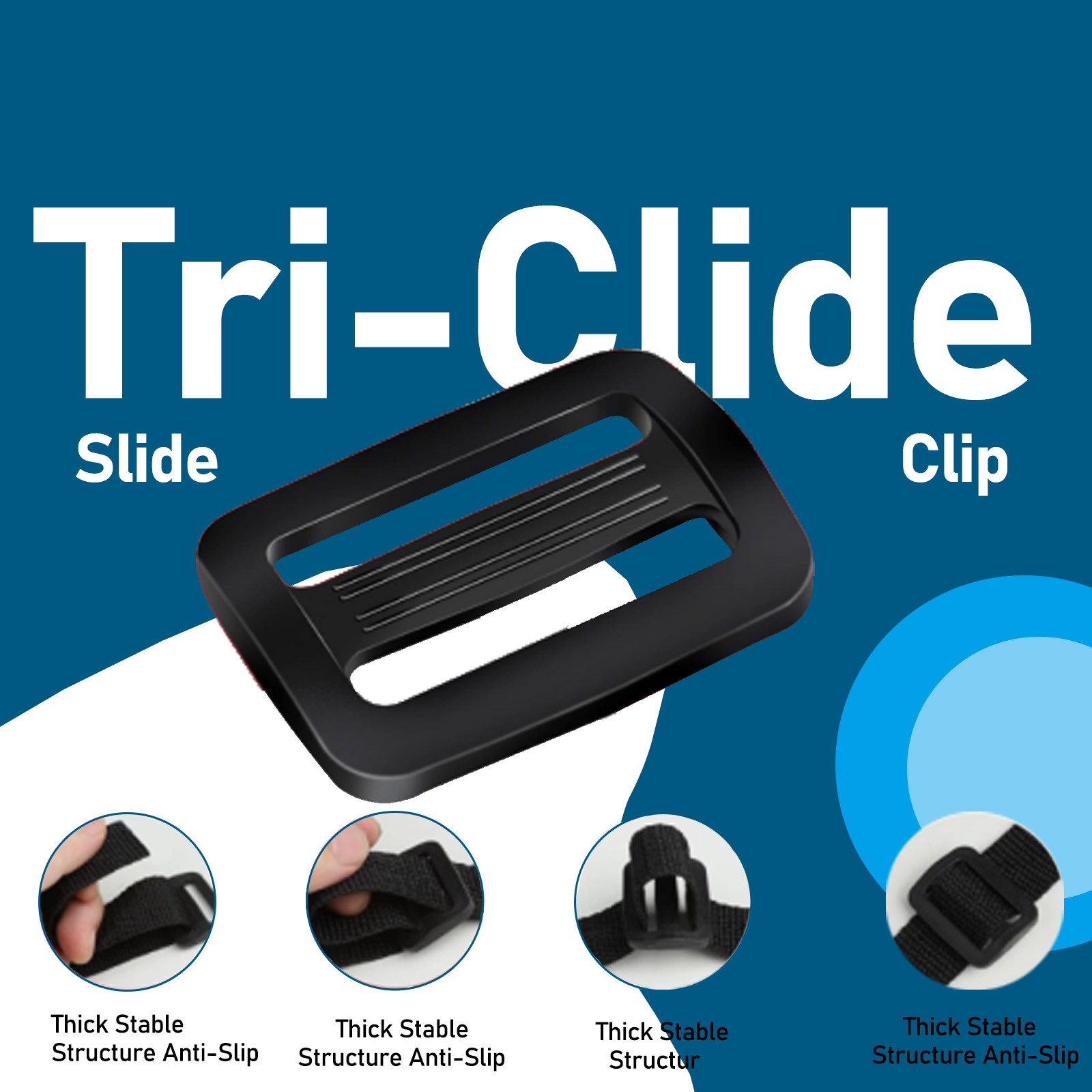 6 Set for Nylon Webbing Strap 1" Quick Side Release Plastic Buckles Clip Buckles