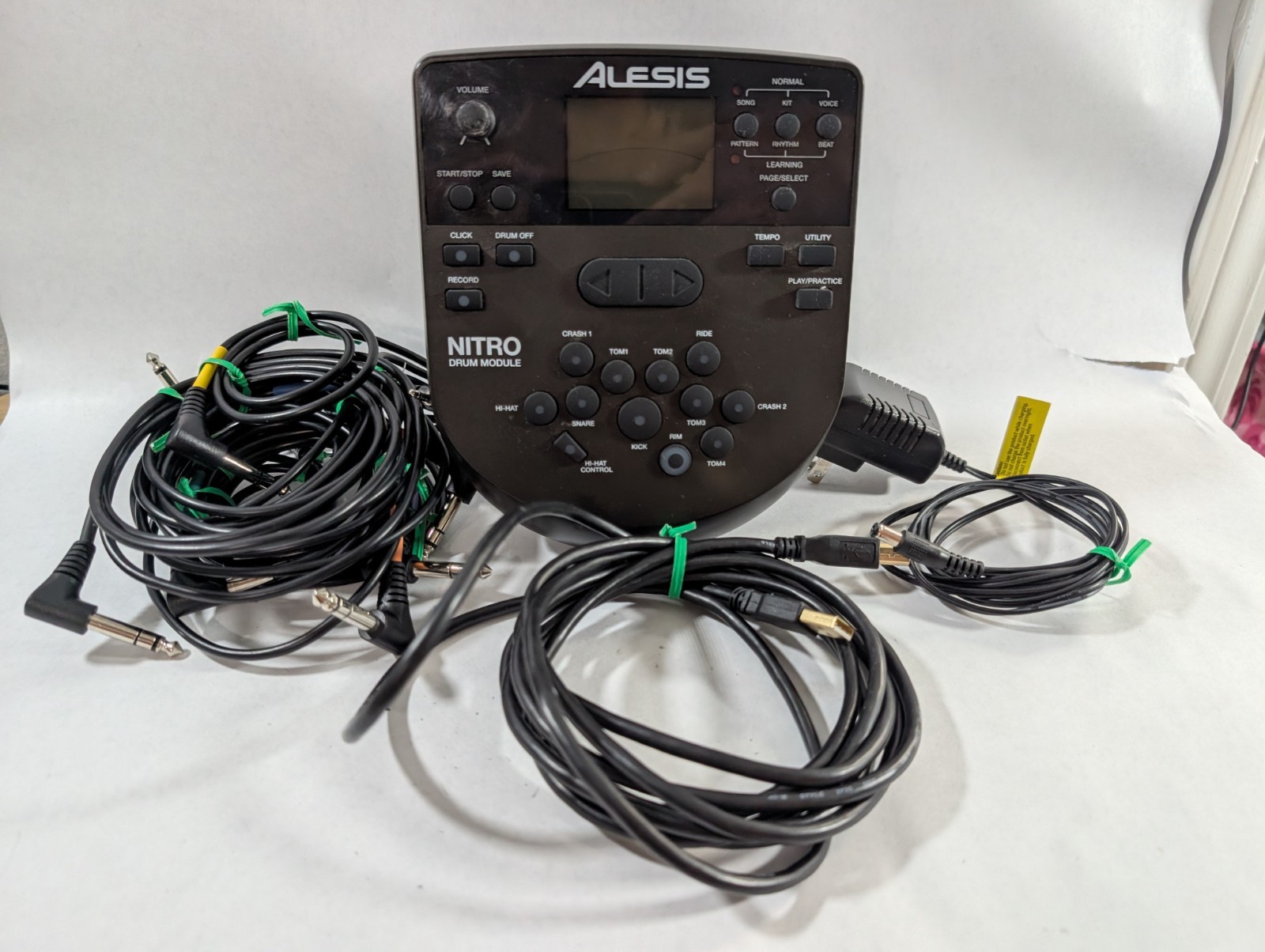 Alesis Nitro Drum Module DM7X With Wiring Harness Cable and AC Power Adapter