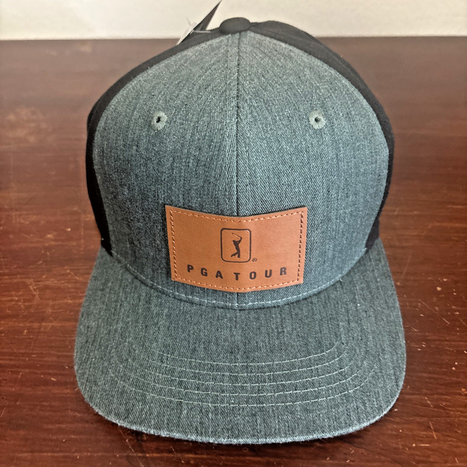 PGA Tour Golf Hat Pro Series NEW Adjustable Hat 2-Tone Gray/Black