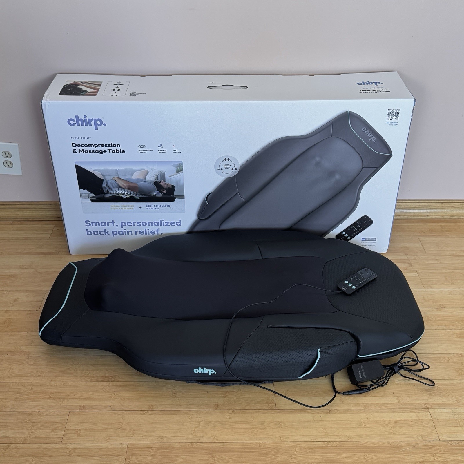 Chirp Contour Decompression & Massage Table Basic Relief Black