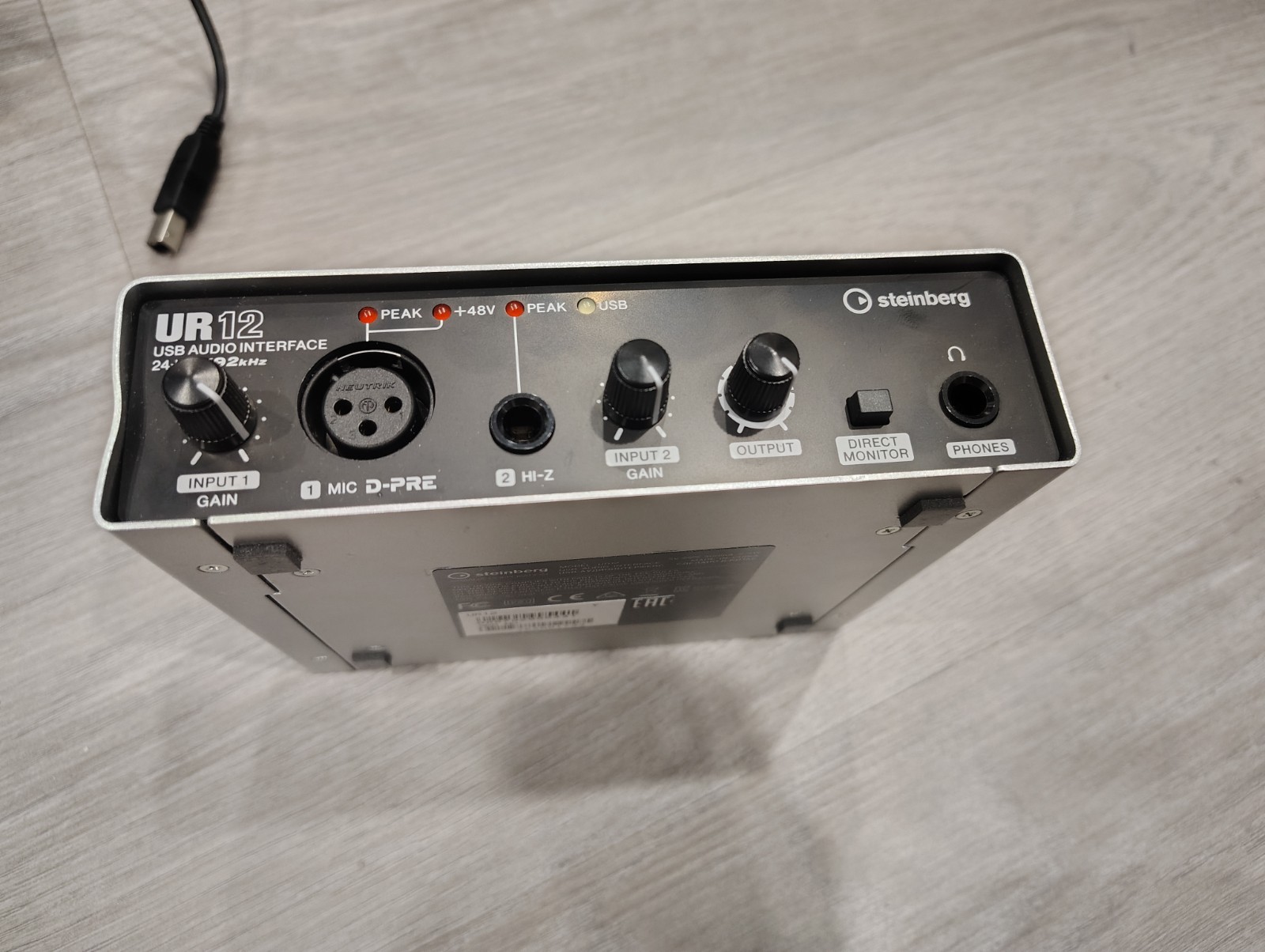 GENTLY USED Steinberg UR12 USB Audio Interface 24-bit/192kHz With Adapter