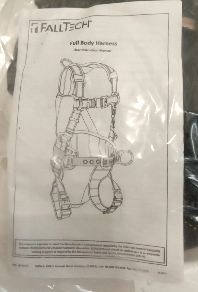 FallTech 8081XL Arc Flash Belted Looped Full Body Harness Quick Connect Adjust