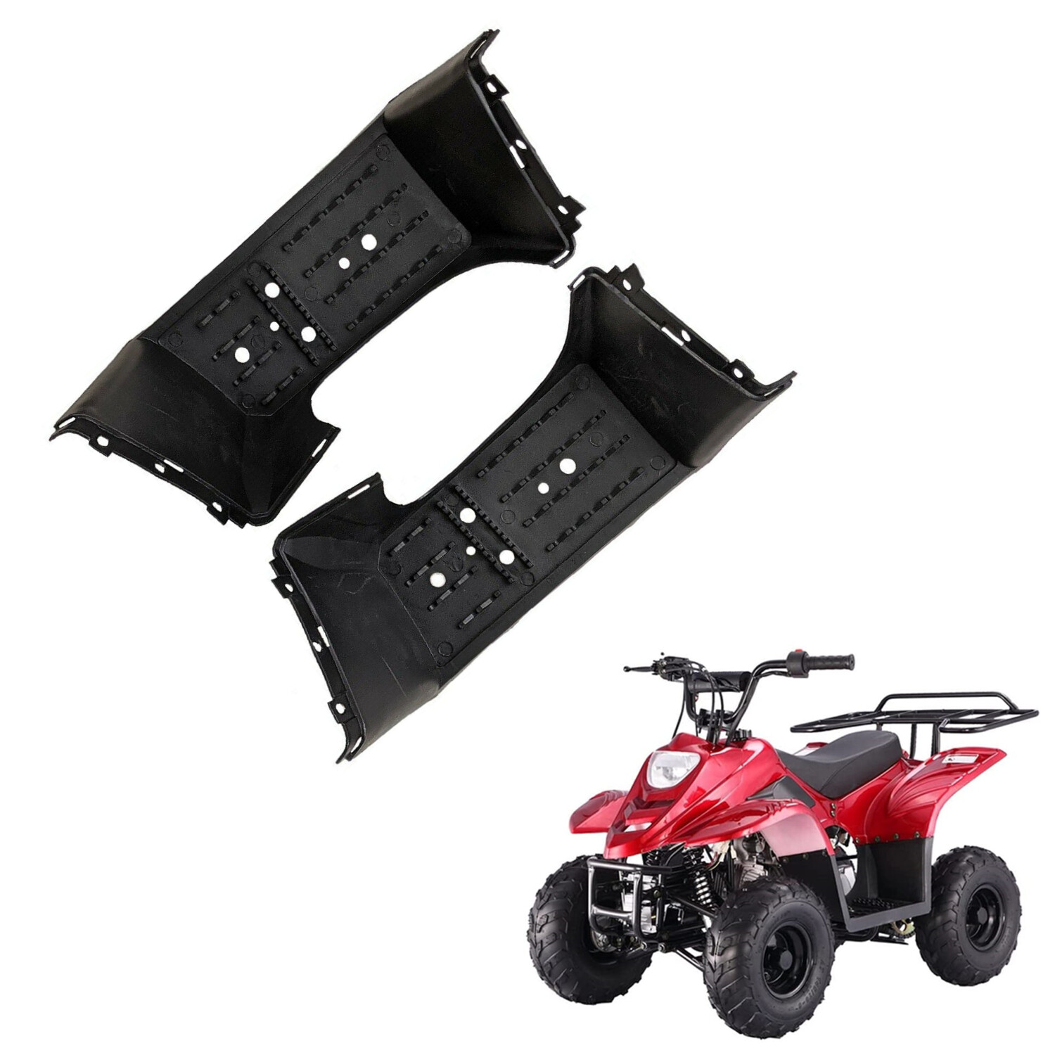 Left+ Right Pair Plastic Foot Rest  50cc 70cc 110cc 125cc Quad Dirt Bike ATV NEW