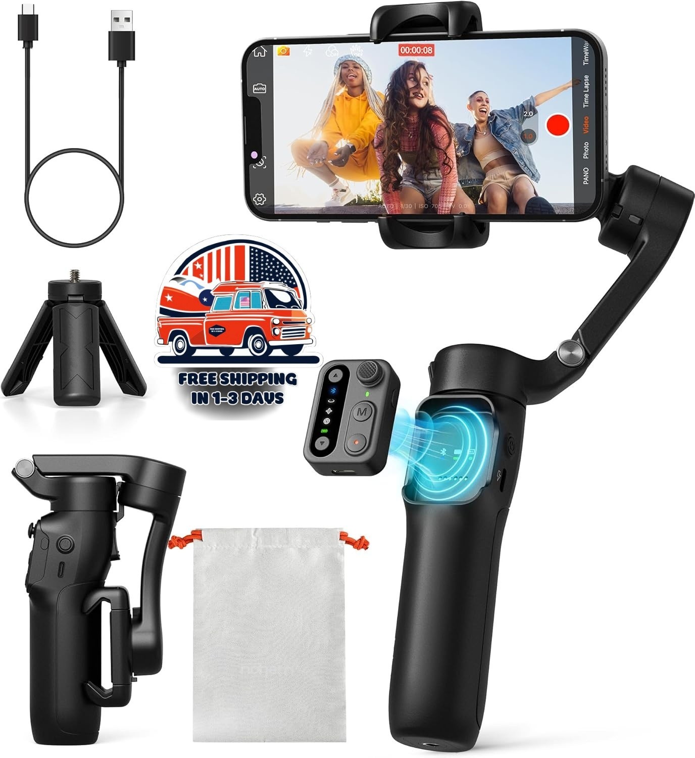 Estabilizador Gimbal Para Celular Iphone Youtuber De Stabilizer Pro El Mejor NEW
