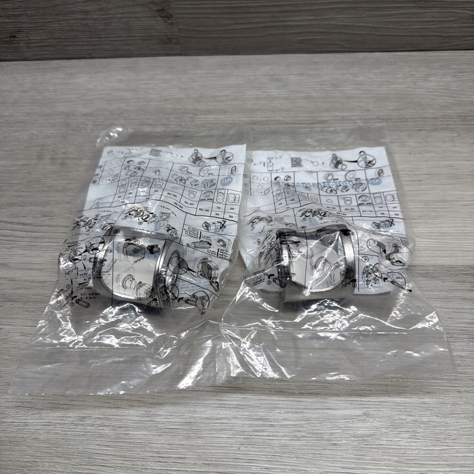 Lot Of 2 Allen Bradley 800F-AMRG Metal Protective Ring, New