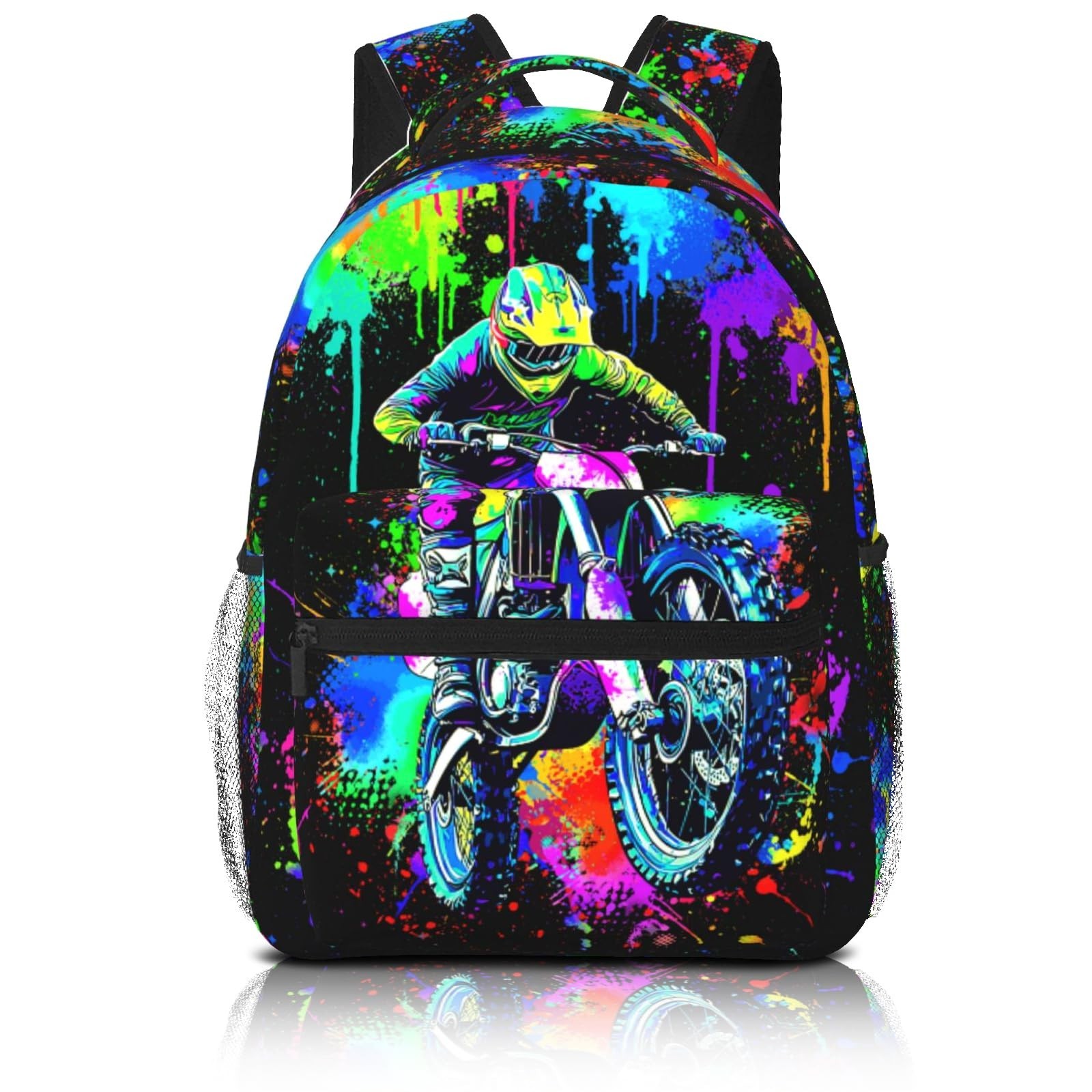 Motocros Backpack For Boys Motocros Dirt Bike Boys Backpack For Kids Children...