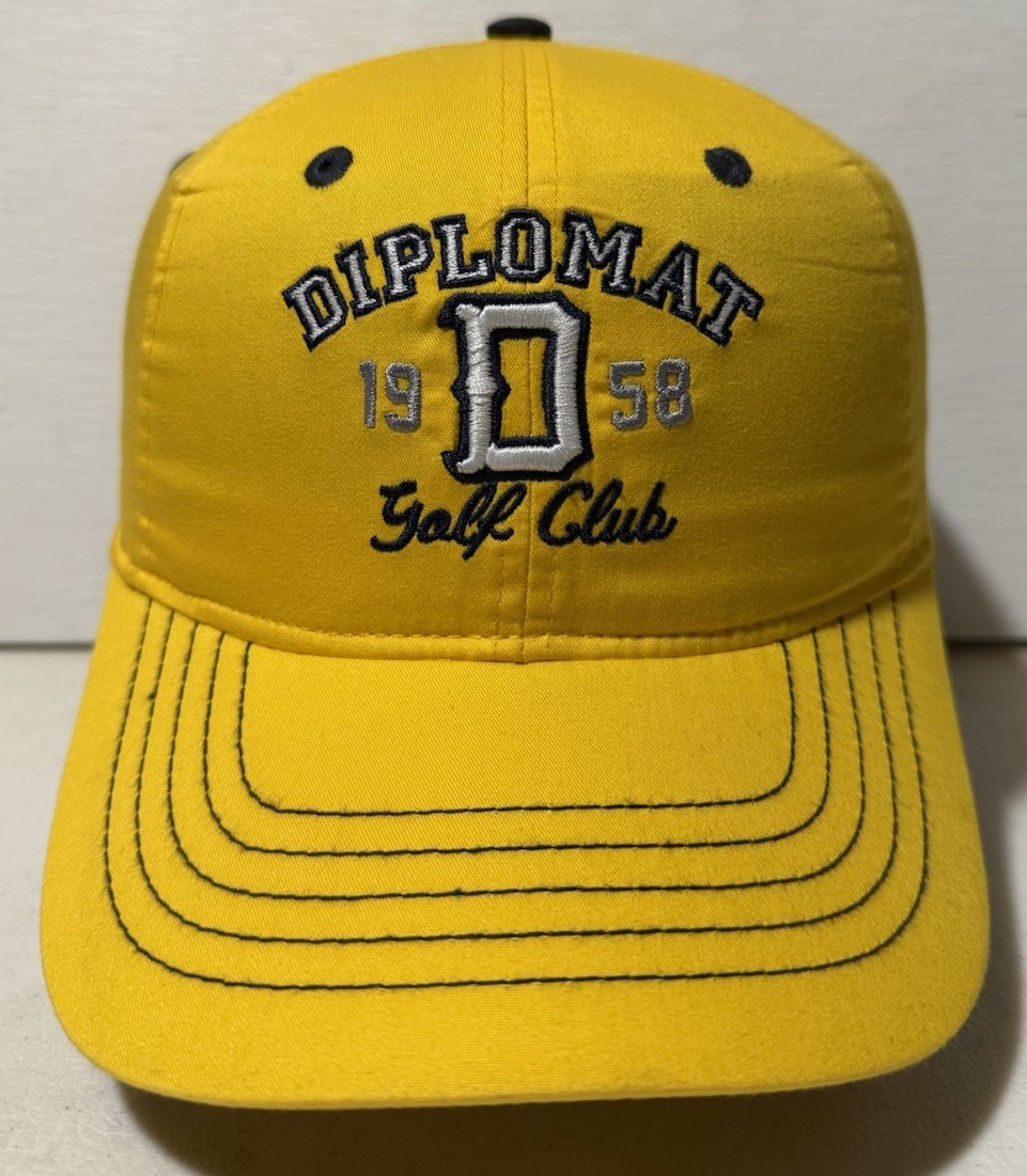 Ahead Lightweight Diplomat Golf Club Adjustable Hat Cap Yellow