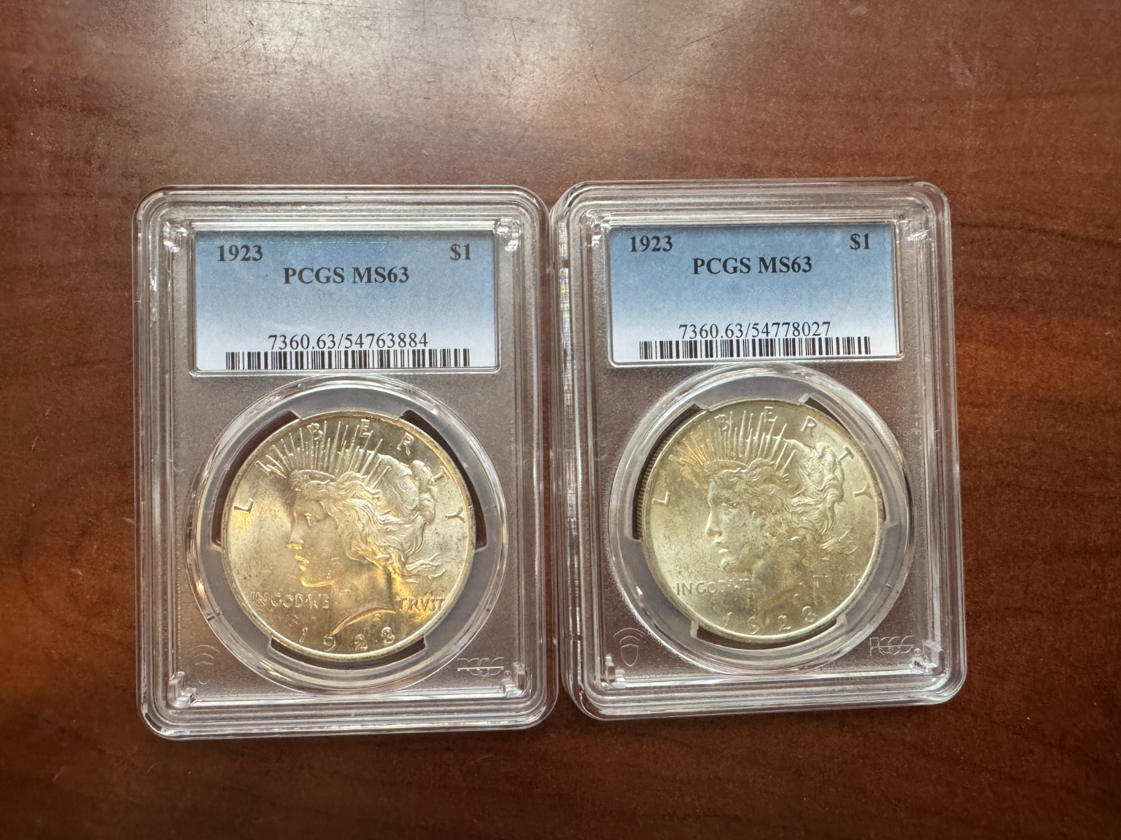 1923 Peace Dollar - PCGS Graded MS63 90% silver content - US Mint