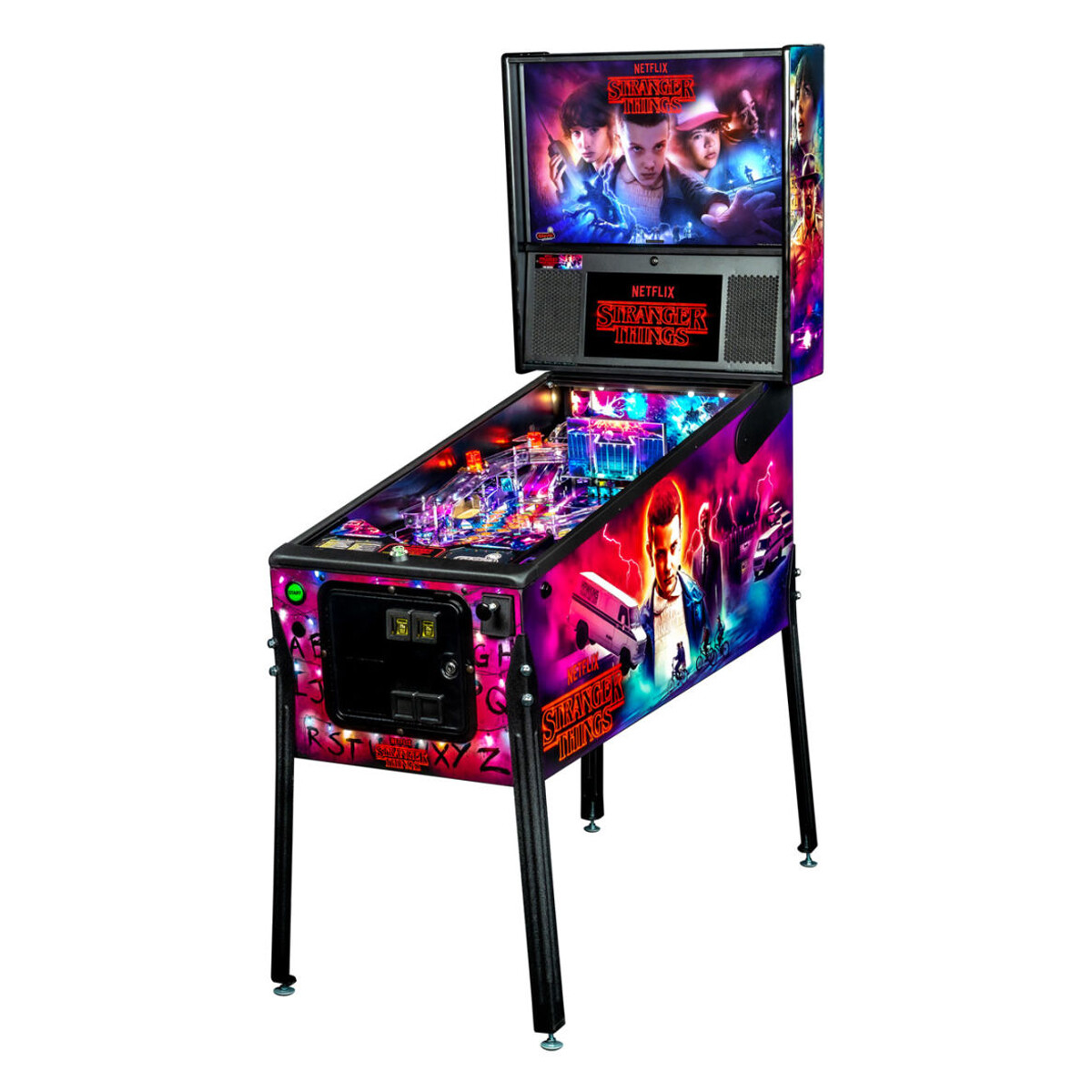 Stern Stranger Things Pro Pinball Machine with Installed Shaker Motor