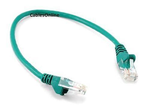 Intellinet 1ft CAT5e UTP RJ45 Ethernet Network Patch Cable, Green - 347488
