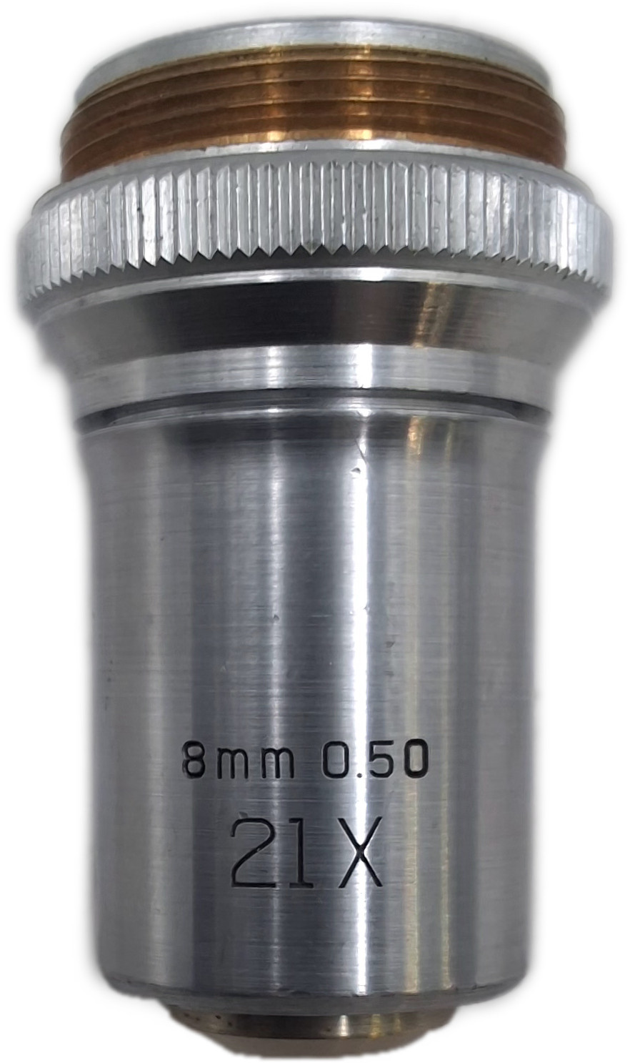 21x 8mm 0.50 NA Microscope Objective Lens Microbiology Lab