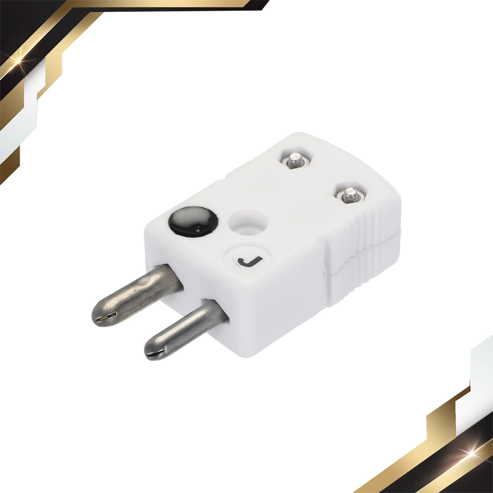 J Type Ceramics Thermocouple Wire Connectors Male Plug Adapter Temperature 600°C