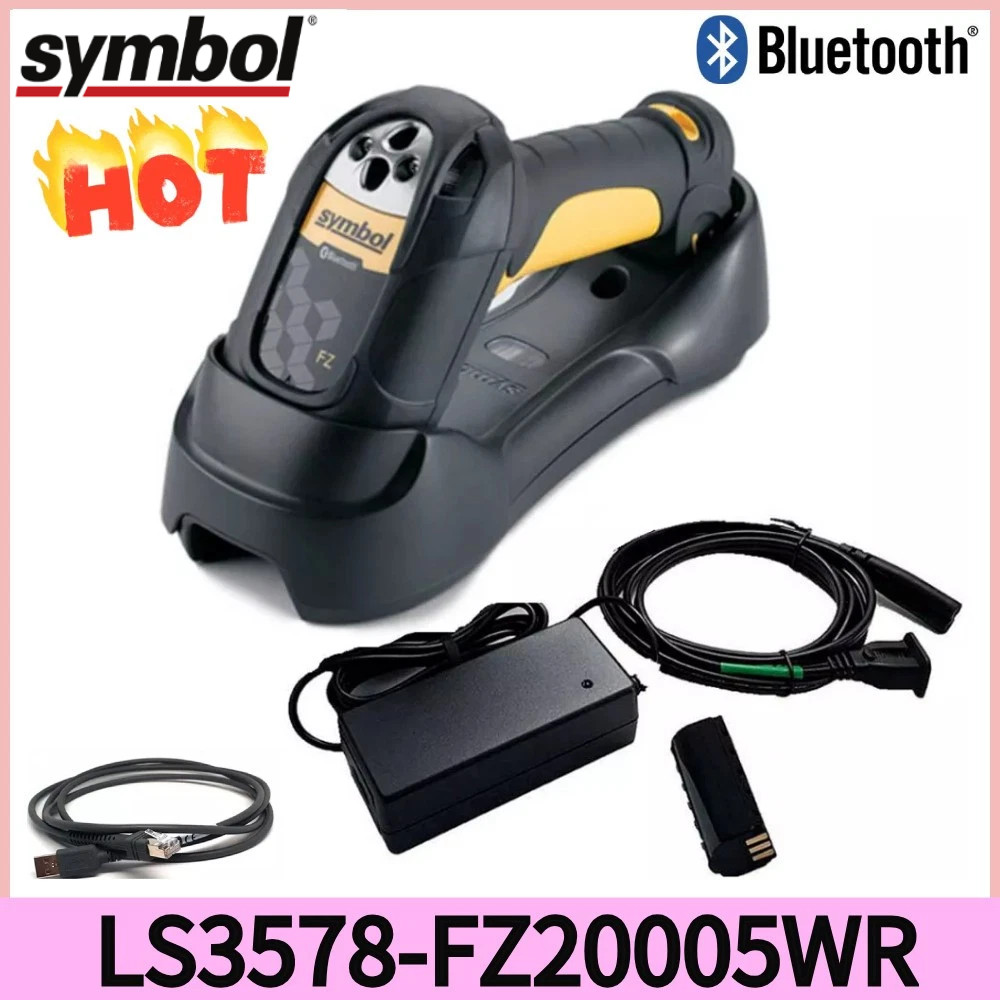 Zebra LS3578-FZ20005WR Wireless Bluetooth1D  Laser Barcode Scanner w/ Cradle!