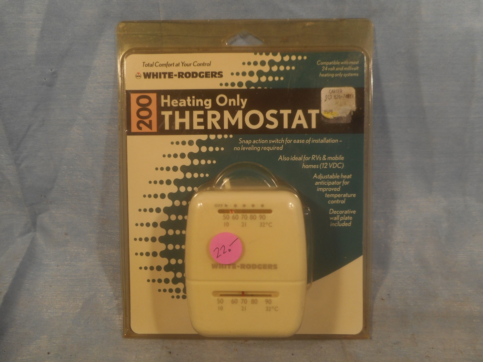 White Rodgers 200 Non-Programmable Heat Only Mechanical Thermostat, home & RV