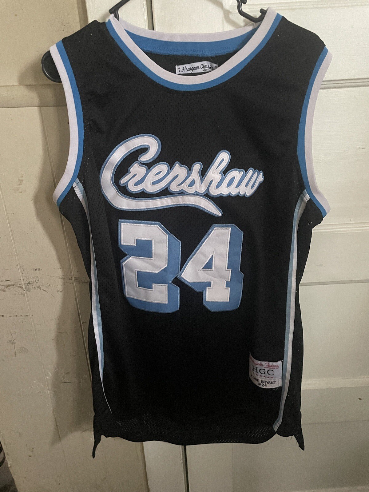 HEADGEAR CLASSICS SZ L BLACK KOBE BRYANT CRENSHAW JERSEY *RUNS SMALL*