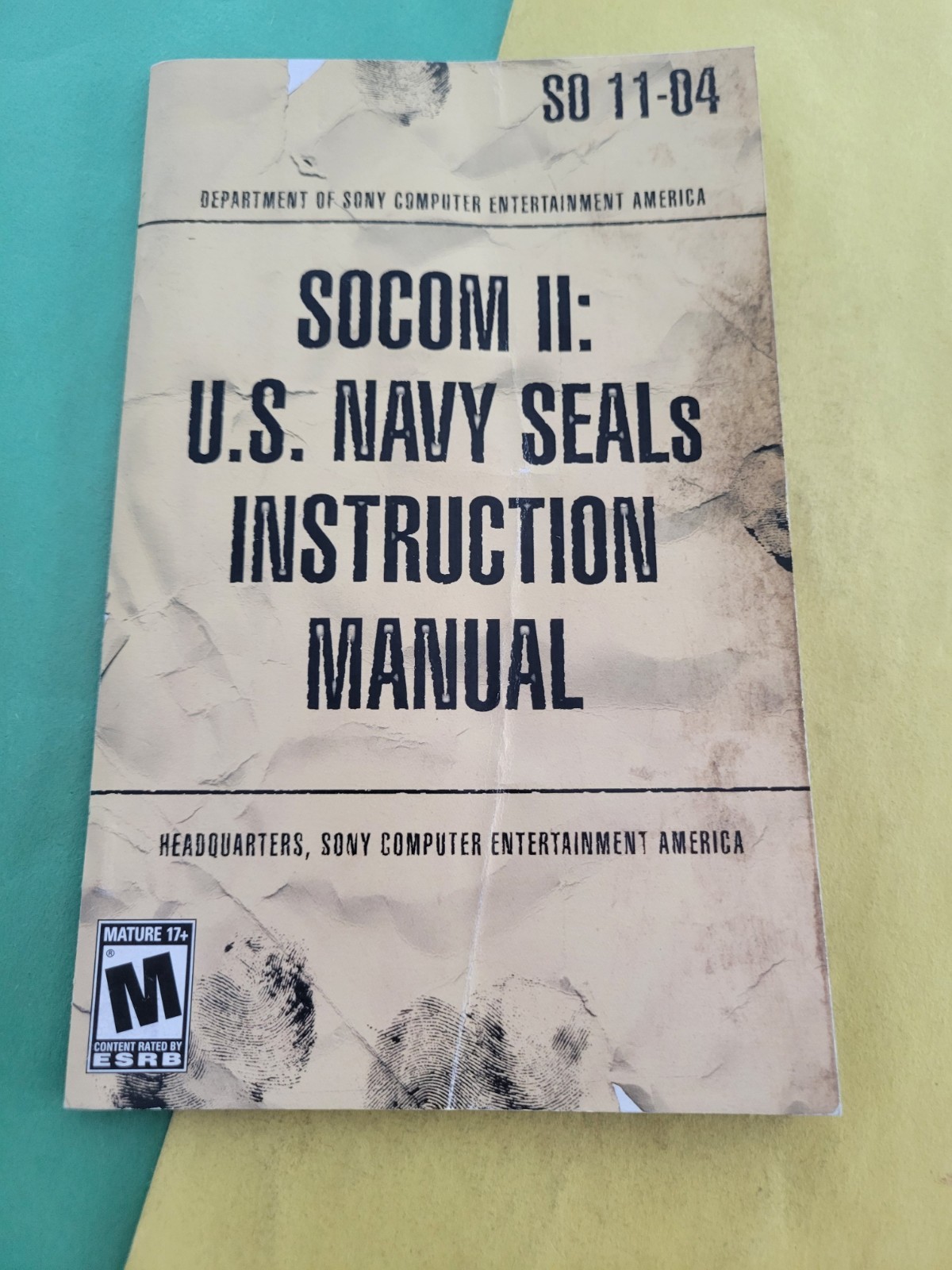 SOCOM II US Navy Seals  |  PS2  |  Manual Only