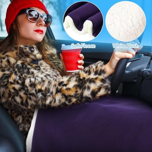 Pack Heated Car Blanket,1Volt 3 Heating Levels 60" X 43" Electric 2 Purple