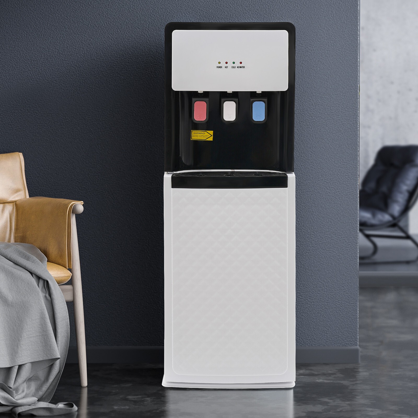 Water Dispenser Bottom Loading Water Cooler for 5 Gal Bottles w/ Indicator Light