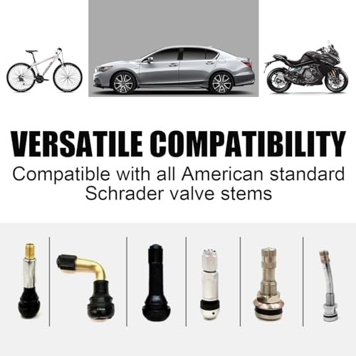 Tire Valve Stem Caps - (5 Pack) Metal Air Caps with Plastic No Pattern Silver