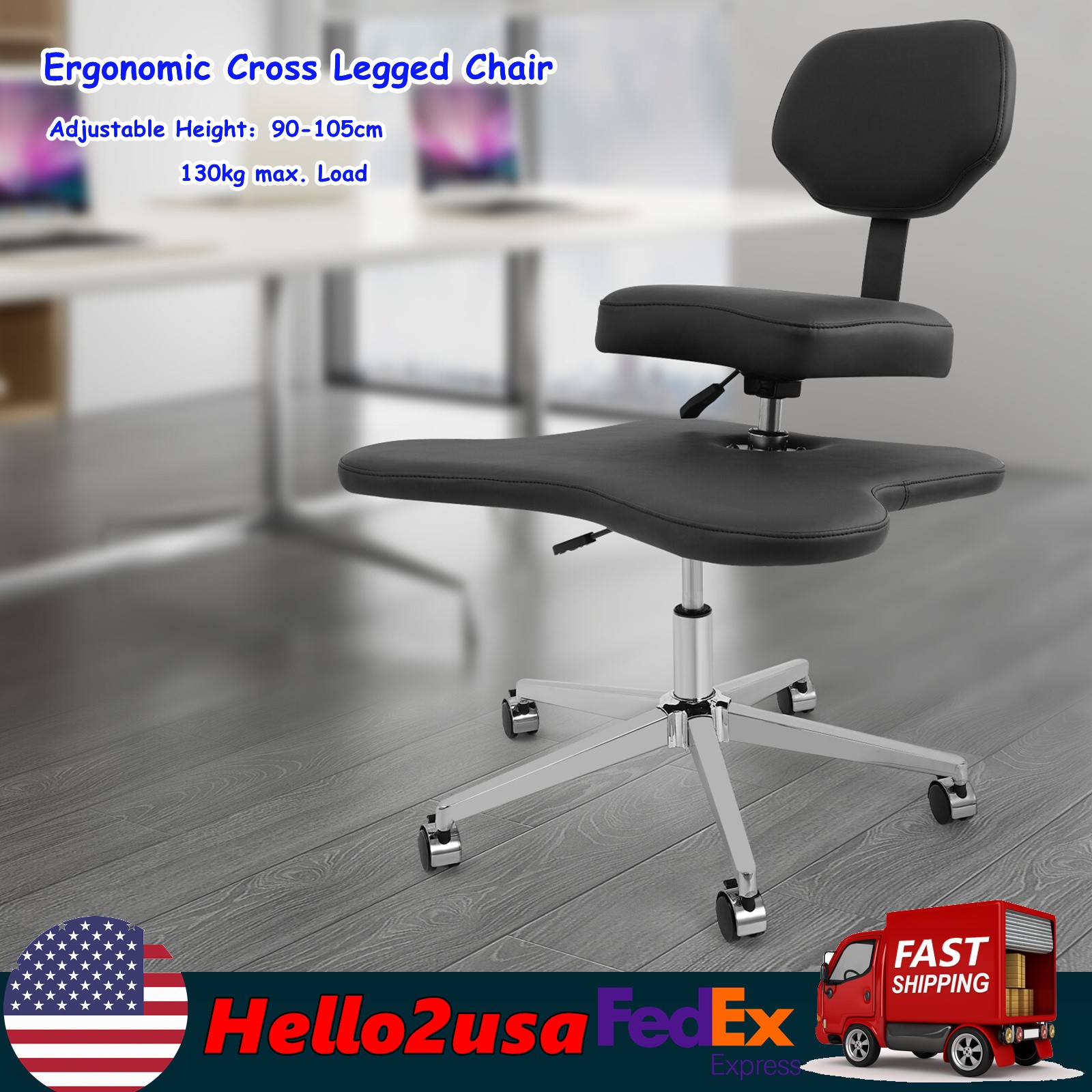 Ergonomic Meditation Chair Cross Legged Home Office ADHD Chair Adjustable Height