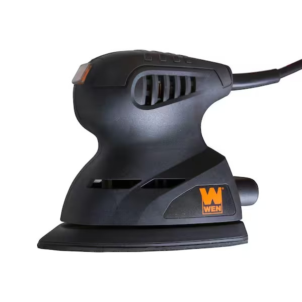 WEN Electric Detail Palm Sander 1 Amp 13500 OPM Hook Loop Dust Port Wood Sanding
