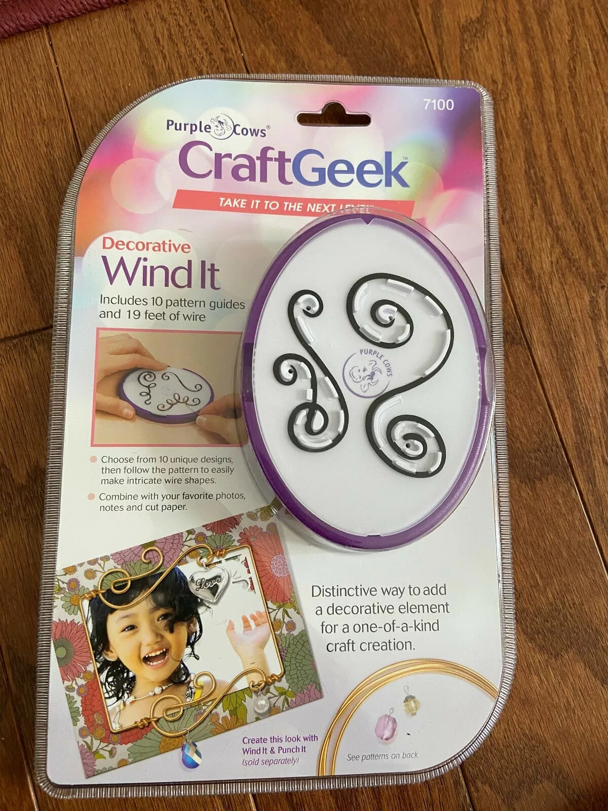 WIND IT CRAFT GEEK Purple Cows New Wire Pattern Embellishment Kit (7100)