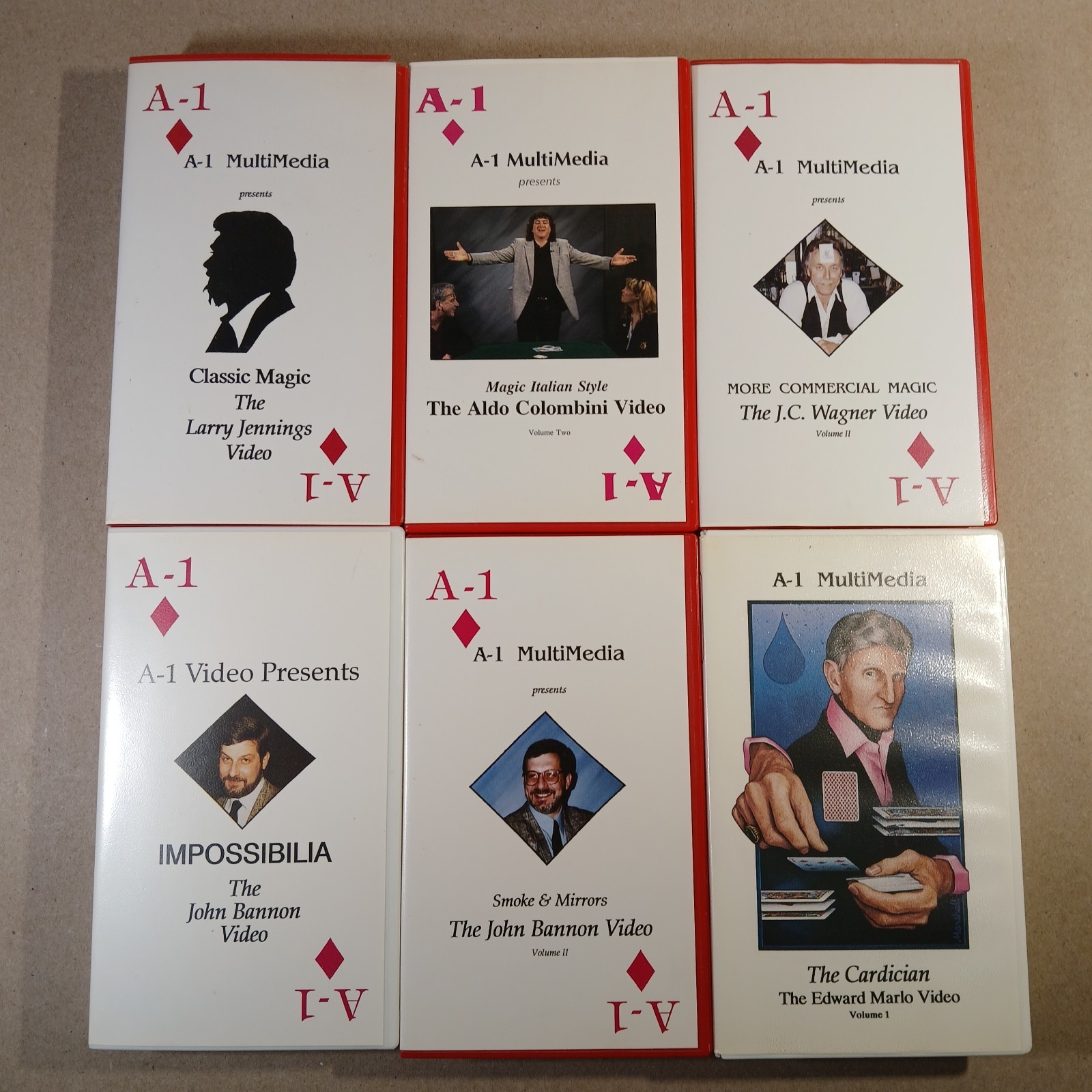 A-1 MultiMedia Magic VHS Lot of 6 Jennings Bannon Marlo Aldo Wagner 1990's A1
