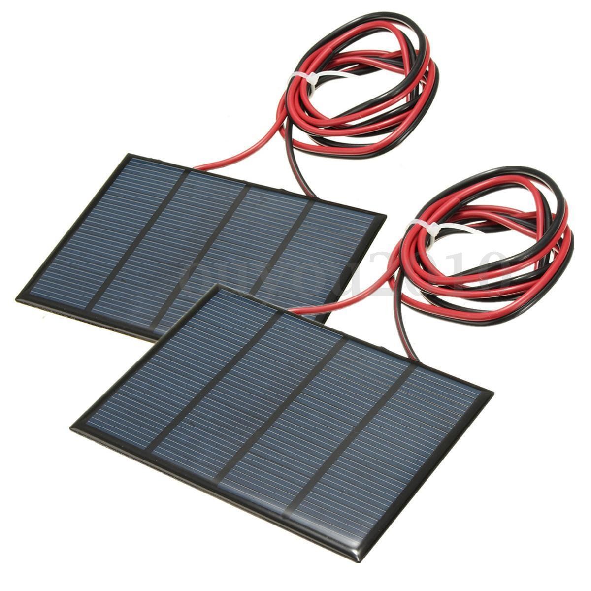 2Pack 12V 1.5W Solar Panel Small Cell Module Epoxy Mobile DC Battery Charger DIY