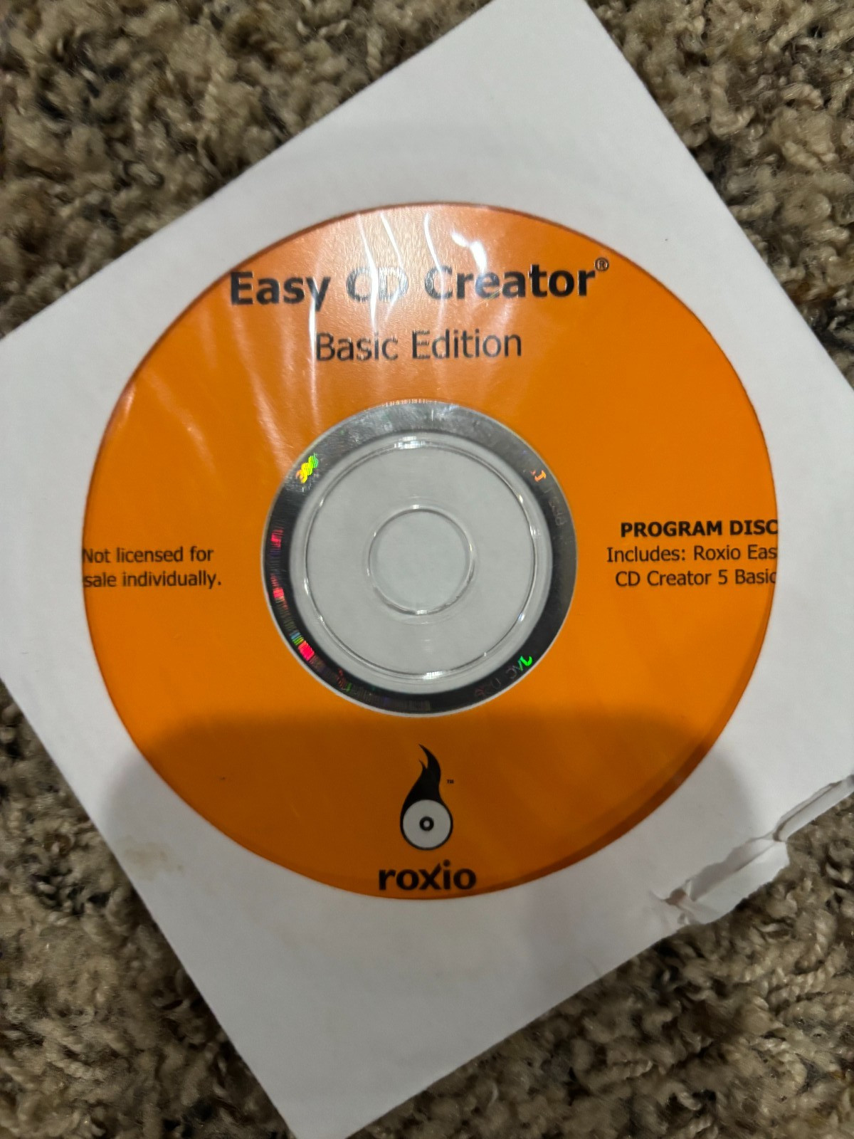 Roxio Easy CD Creator Basic edition 5 Burning Software