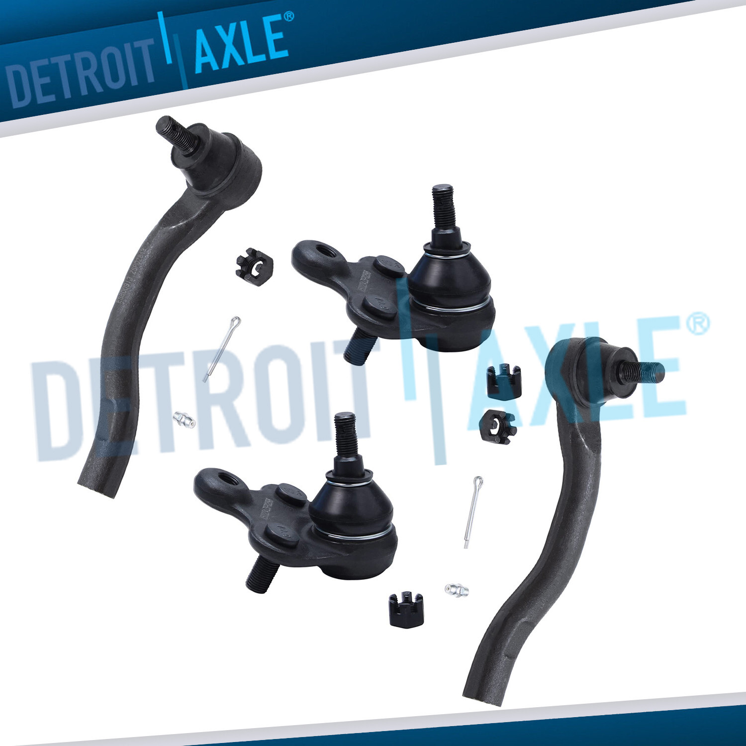 Front Lower Ball Joints Outer Tierods for 2012-15 Honda Civic 13-15 Acura ILX