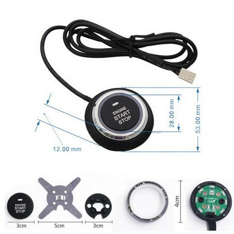 Car Engine Push Start Stop Lock Ignition Keyless Entry Starter Anti-theft System