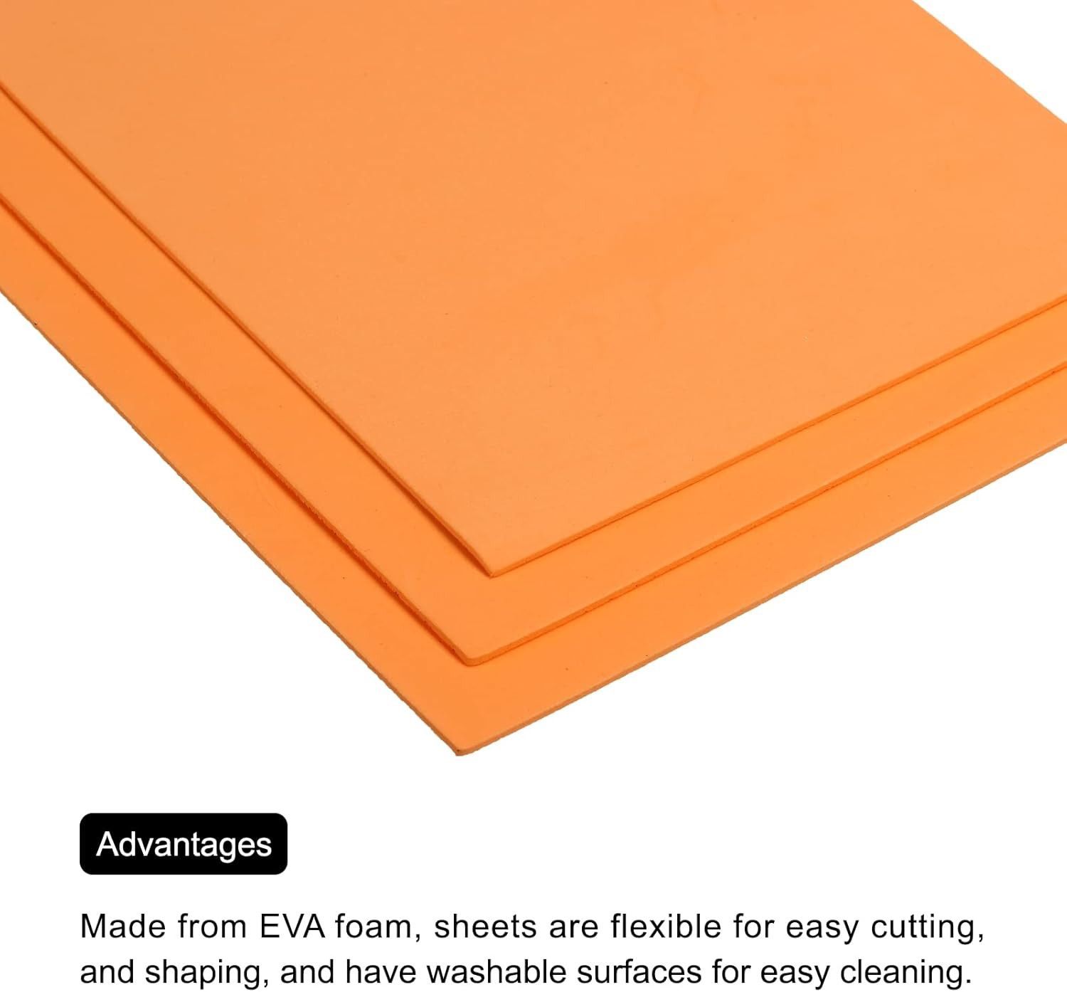 EVA Foam Sheets Orange 7.6 Inch X 5.9 Inch 2Mm Thickness for Crafts DIY Pack of