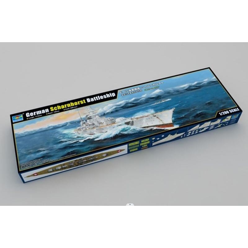 Trumpeter 03715 1/200 German Scharnhorst Battleship Static Kit DIY Warship Model
