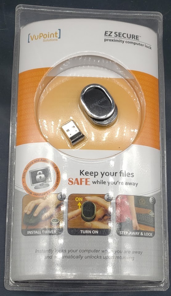 VuPoint EZ Secure Keychain USB Proximity Computer Lock SK-MT01-VP-V1T1
