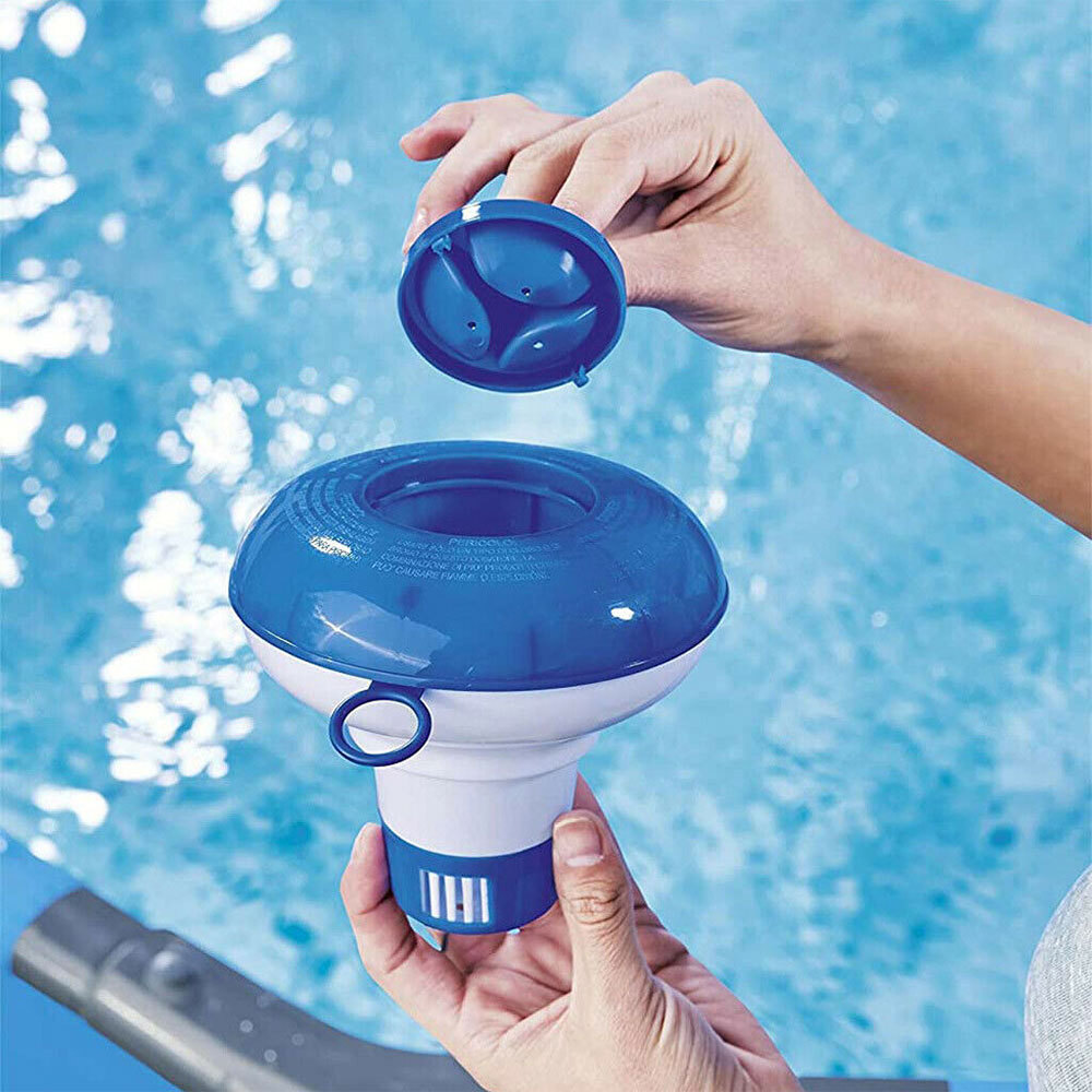 Pool Spa Large Floating Chlorine Bromine Tablet Dispenser 1.5" Tablets
