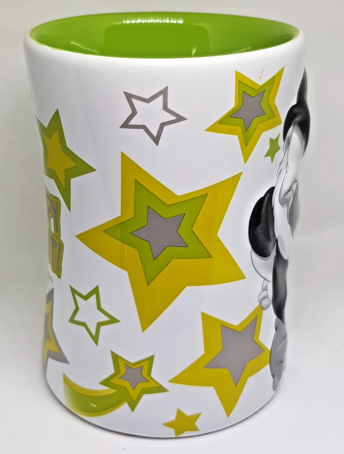 Disney Store Exclusive Grumpy Mug 3D Relief “Grumpy Digs It” Green White 5"