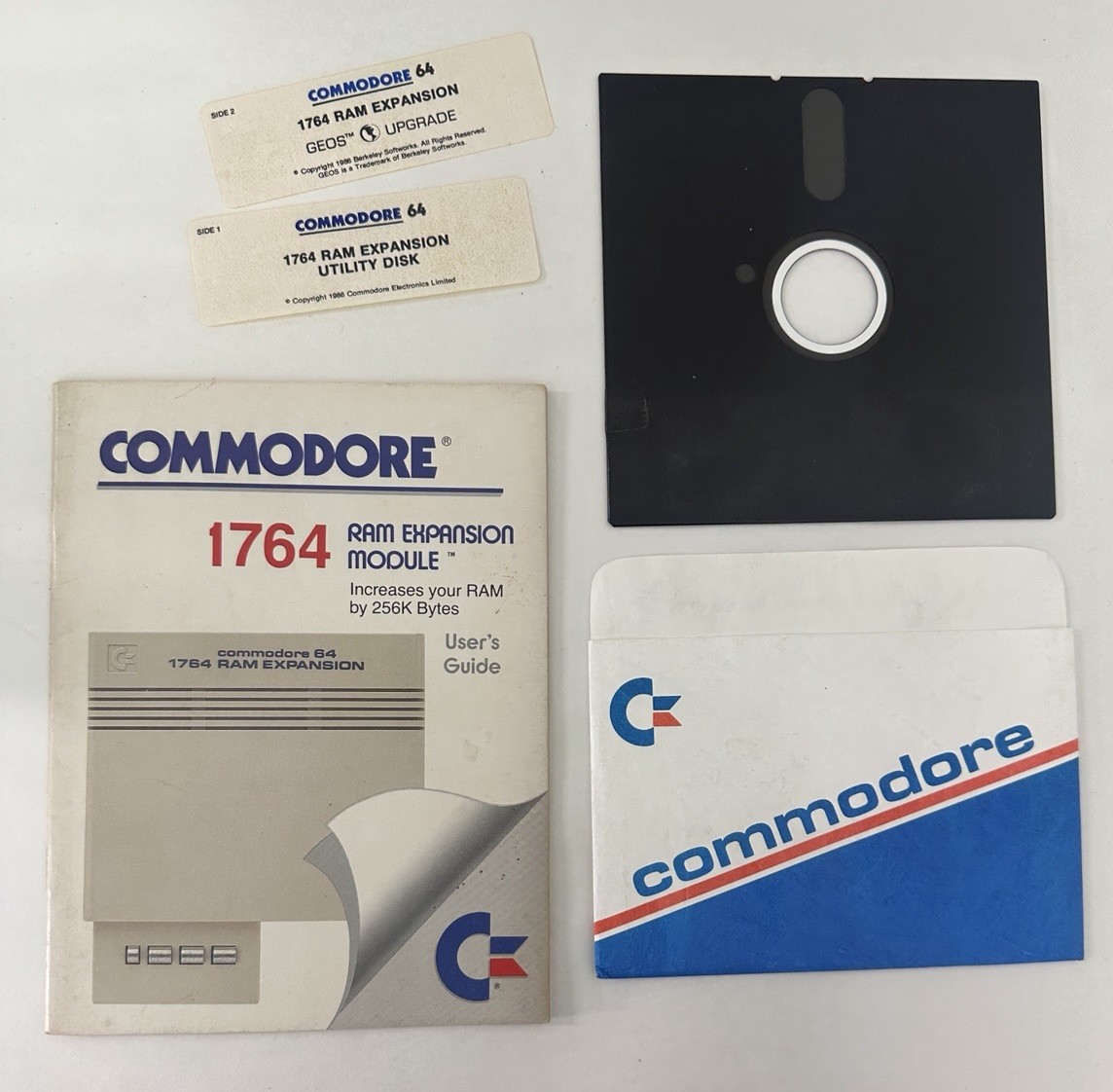Commodore 1764 RAM Expansion Module User’s Guide & Disk Commodore 64 Untested