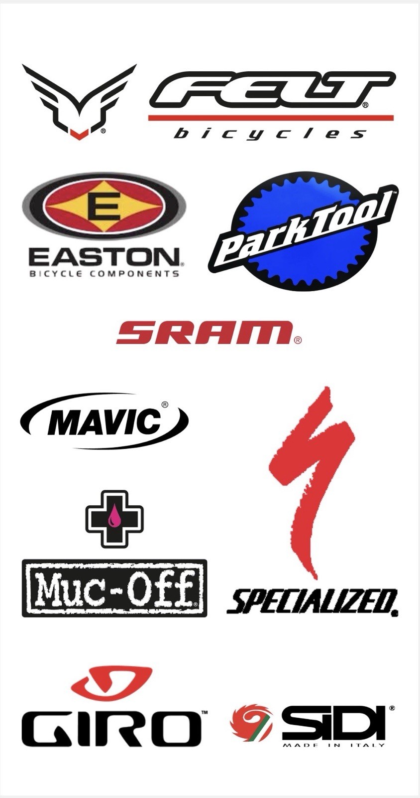 Cycling Brand Stickers 4x7” Sheet #2 | Personalize Bike/Bottle/Toolbox (9 Count)